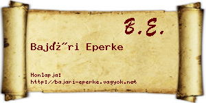 Bajári Eperke névjegykártya